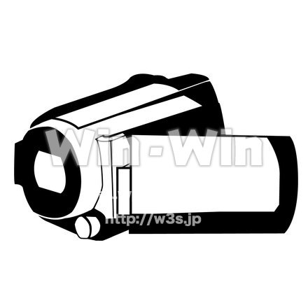 ハンディーカメラのシルエット素材 W-019863