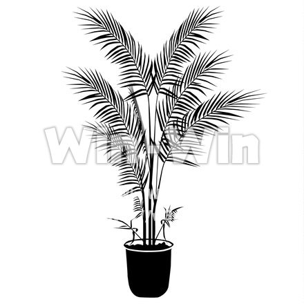 アレカパームのシルエット素材 W-019882