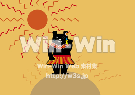 back_クロクマのCG・イラスト素材 W-019235