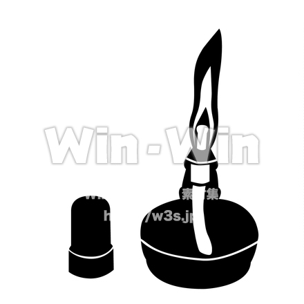 アルコールランプのシルエット素材 W-018936