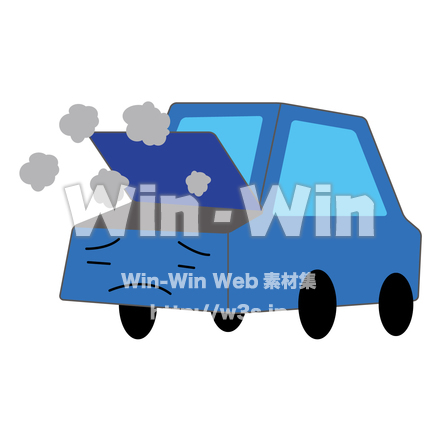 故障した車のCG・イラスト素材 W-018499
