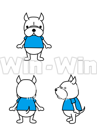 ブルドッグのCG・イラスト素材 W-019663