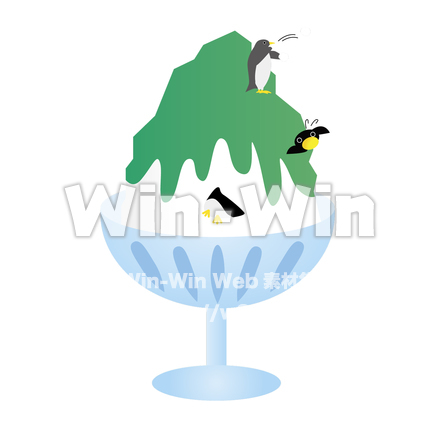 緑のかきごおりのCG・イラスト素材 W-019990