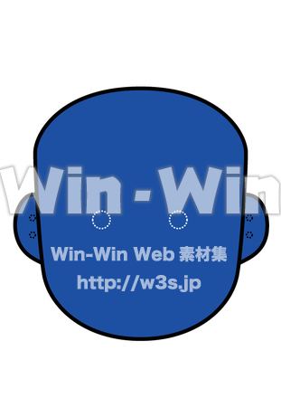 鬼のお面　輪郭のCG・イラスト素材 W-019570