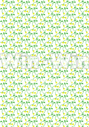 黄色い花の植物のCG・イラスト素材 W-019538