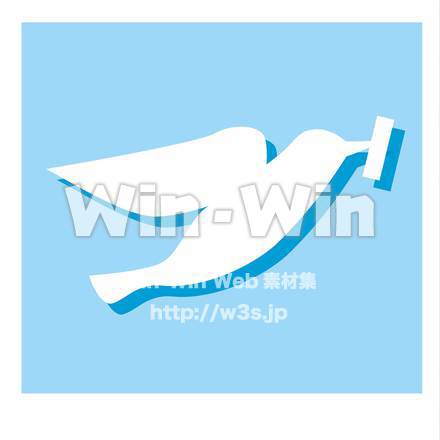 メッセージを運ぶハトのCG・イラスト素材 W-018367