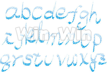 ラムネ文字アルファベット小文字のCG・イラスト素材 W-019954