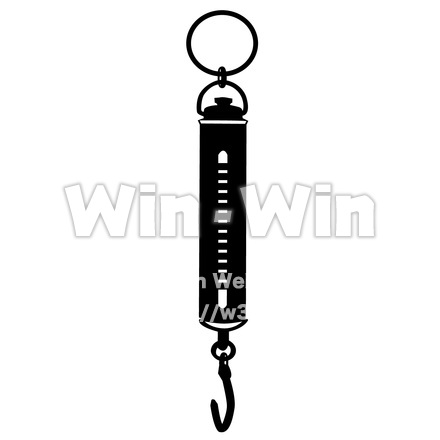 ばね秤のシルエット素材 W-018376