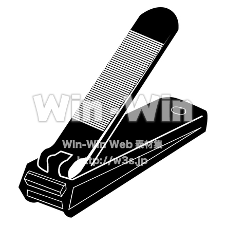 爪切りのシルエット素材 W-018132