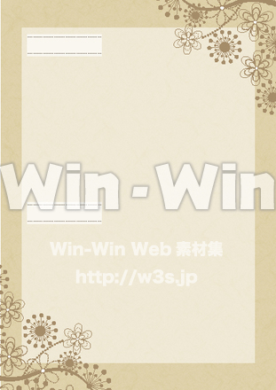 wedding招待状テンプレート（裏）のCG・イラスト素材 W-018718