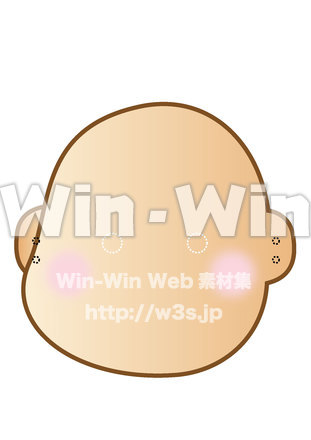 鬼のお面_輪郭のCG・イラスト素材 W-019612