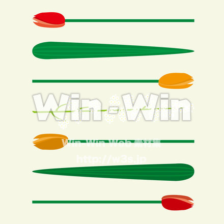 チューリップとかすみ草のブラシ素材のCG・イラスト素材 W-019381