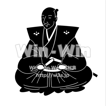 織田信長のシルエット素材 W-018943