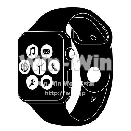 腕時計型端末発売のシルエット素材 W-019869