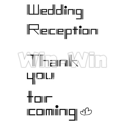 結婚式のシルエット素材 W-018756