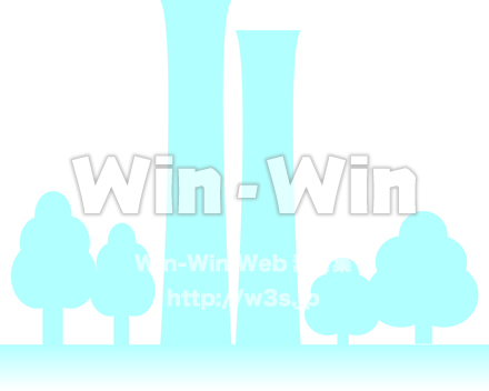 武蔵小杉の高層ビルのシルエット素材 W-018176