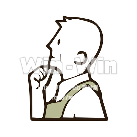 悩み中のCG・イラスト素材 W-019391