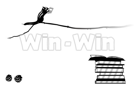 秋のイラストのシルエット素材 W-018244