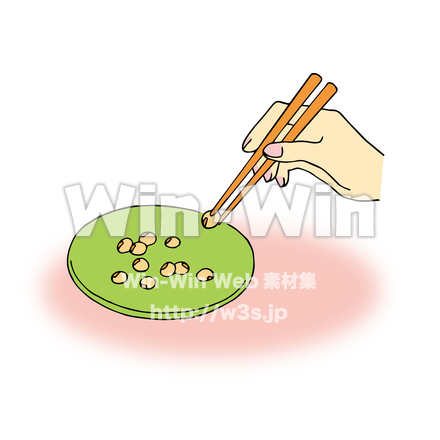 まめつかみ（その１）のCG・イラスト素材 W-018924