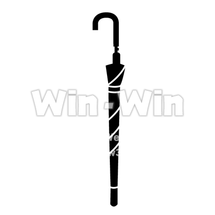 ビニール傘のシルエット素材 W-018126