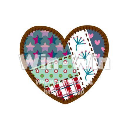 パッチワークのハートのCG・イラスト素材 W-018343