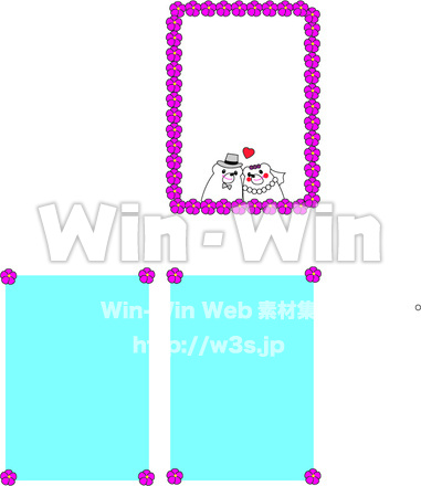 結婚式くまの招待状のCG・イラスト素材 W-018781