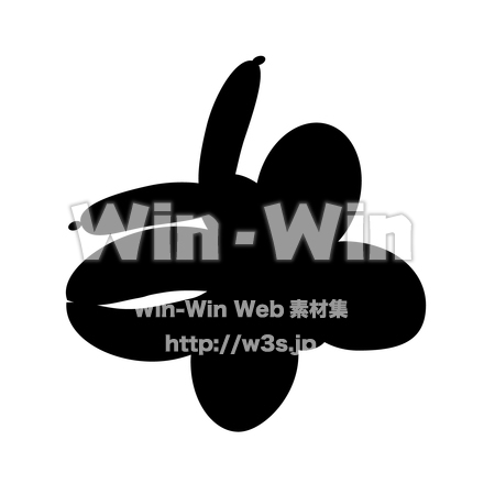 バルーンアート　蝶のシルエット素材 W-018931