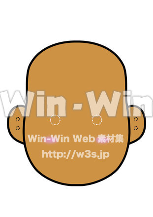 鬼の面の輪郭のCG・イラスト素材 W-019545