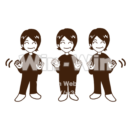 軽運動する女性2のCG・イラスト素材 W-019689