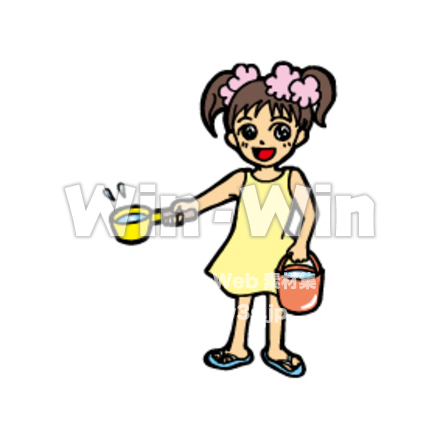 女の子のCG・イラスト素材 W-019165