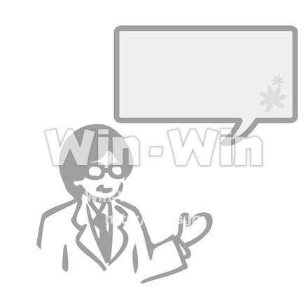 医者とコメントのCG・イラスト素材 W-019928