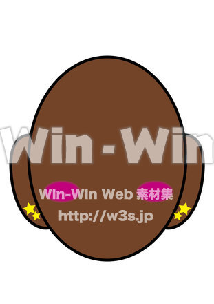 鬼の輪郭　がんぐろ鬼のCG・イラスト素材 W-019401