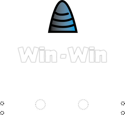 お面がんぐろ鬼のつののCG・イラスト素材 W-019473