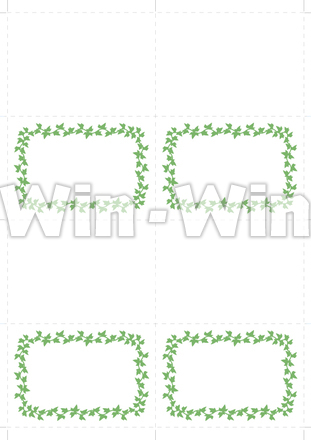 席札-アイビー柄のCG・イラスト素材 W-018161