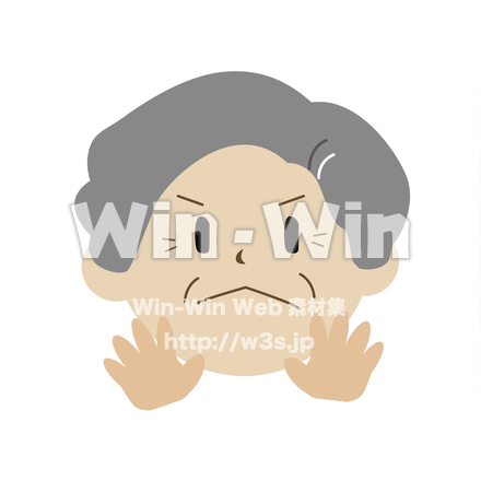 おばあさん　stopのCG・イラスト素材 W-019660