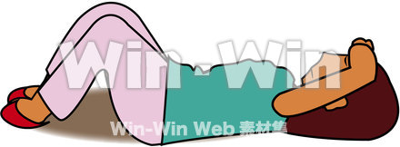 横たわる人のCG・イラスト素材 W-019084