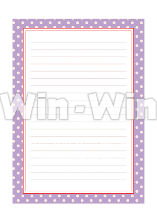 ドット柄便せんのCG・イラスト素材 W-018422