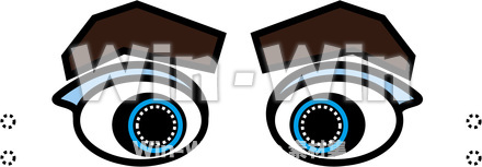 お面用がんぐろ鬼の目のCG・イラスト素材 W-019477