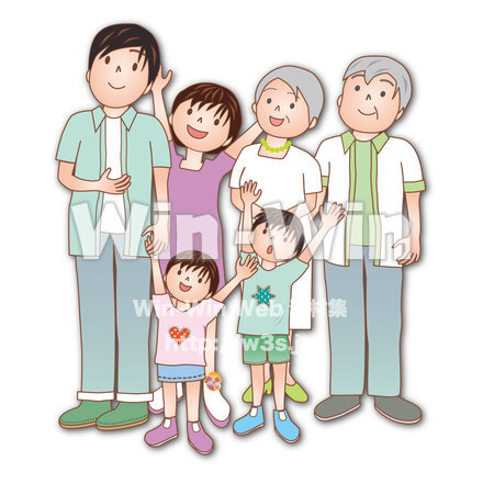 家族のCG・イラスト素材 W-019855