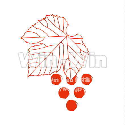 葡萄のシルエット素材 W-018658