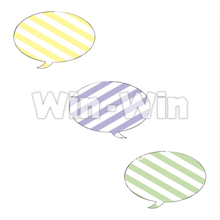 ふきだし - しましまのCG・イラスト素材 W-019269
