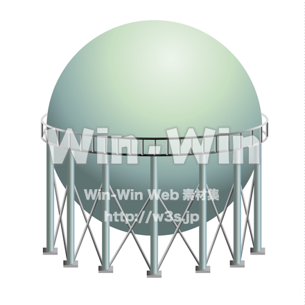 ガスタンクのCG・イラスト素材 W-019288