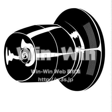 ドアノブのシルエット素材 W-018077