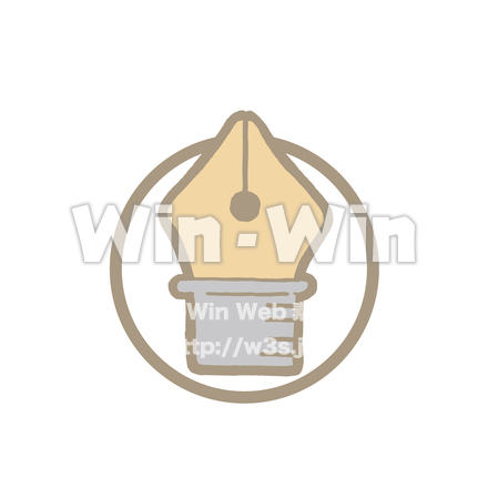 ペンツールアイコンのCG・イラスト素材 W-018516