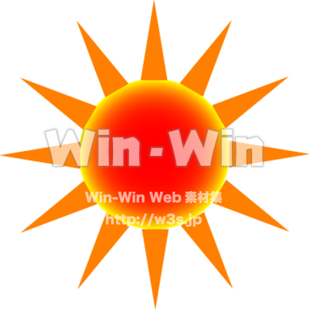 サンサン太陽のCG・イラスト素材 W-018170