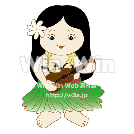 ハワイアンガール２のCG・イラスト素材 W-019941