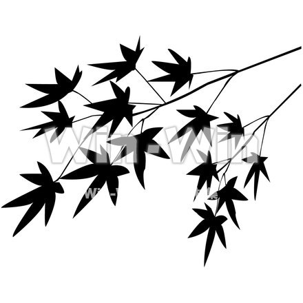 もみじのシルエット素材 W-019870