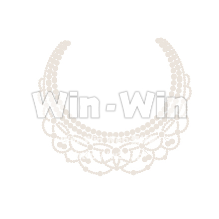 ネックレスシルエットのCG・イラスト素材 W-018845