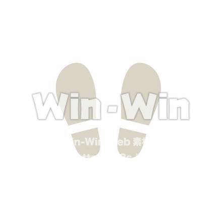 足あとのシルエット素材 W-019016