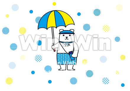 back_シロクマのCG・イラスト素材 W-019234